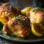 Crispy Baked Lemon Garlic Chicken Thighs: An Easy Dinner Recipe