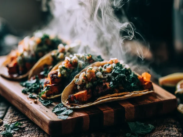 baked sweet potato tacos