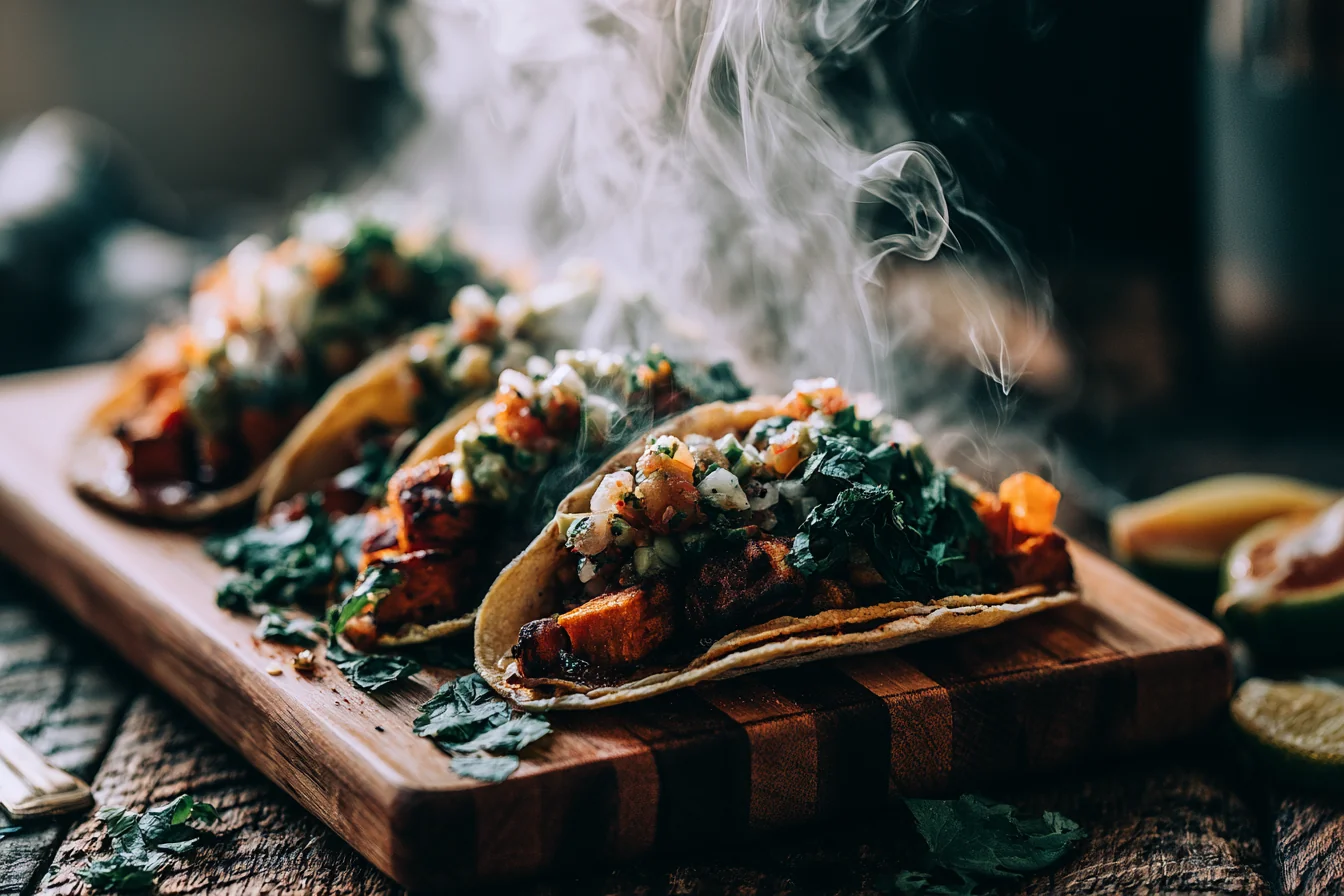 Crispy Baked Sweet Potato Tacos with Avocado Salsa: A Quick Dinner Recipe