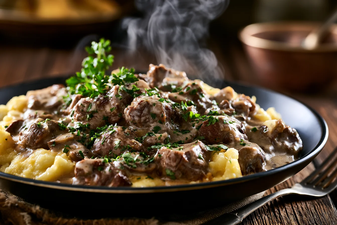 Crockpot Beef Stroganoff That Melts in Your Mouth – Easy Family Dinner Recipe
