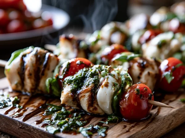 caprese chicken skewers