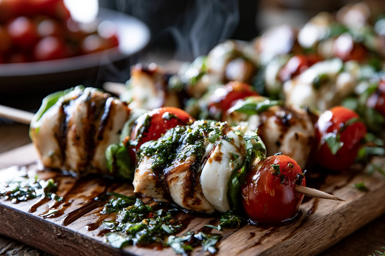 Summer Caprese Chicken Skewers That Are a Game-Changer for Dinner
