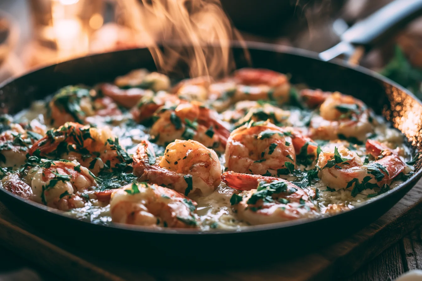 Insanely Good Cheap Dinner for 2: Creamy Garlic Butter Shrimp Dinner Recipe