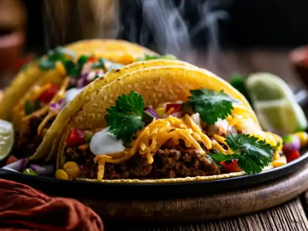 cheesy beef tacos