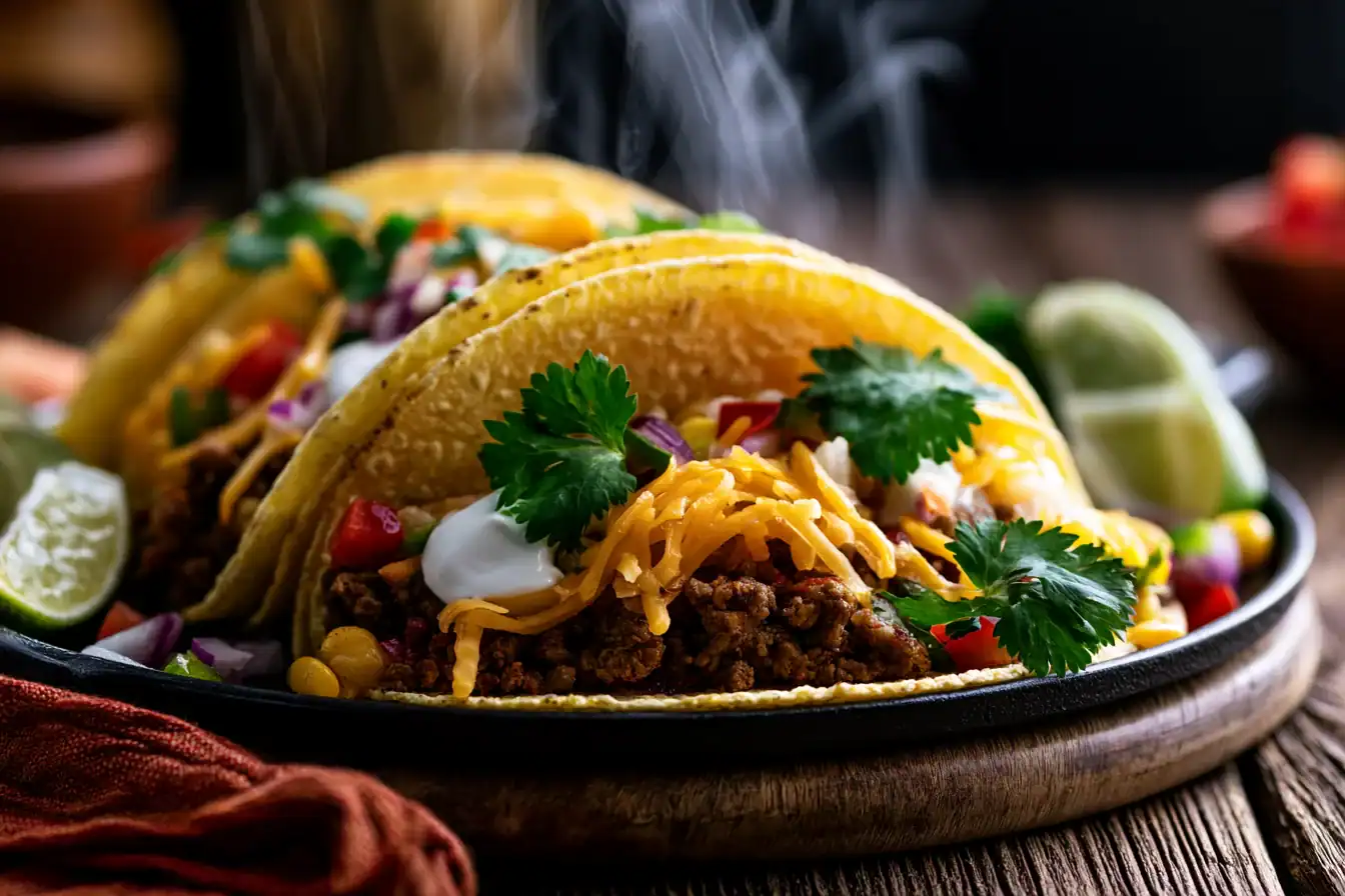 Family-Friendly One-Pan Cheesy Beef Tacos Dinner Recipe
