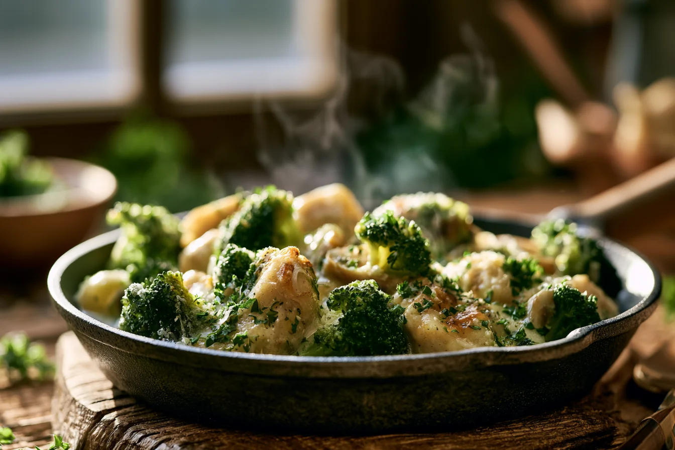 One-Pan Cheesy Chicken and Broccoli Dinner Recipe