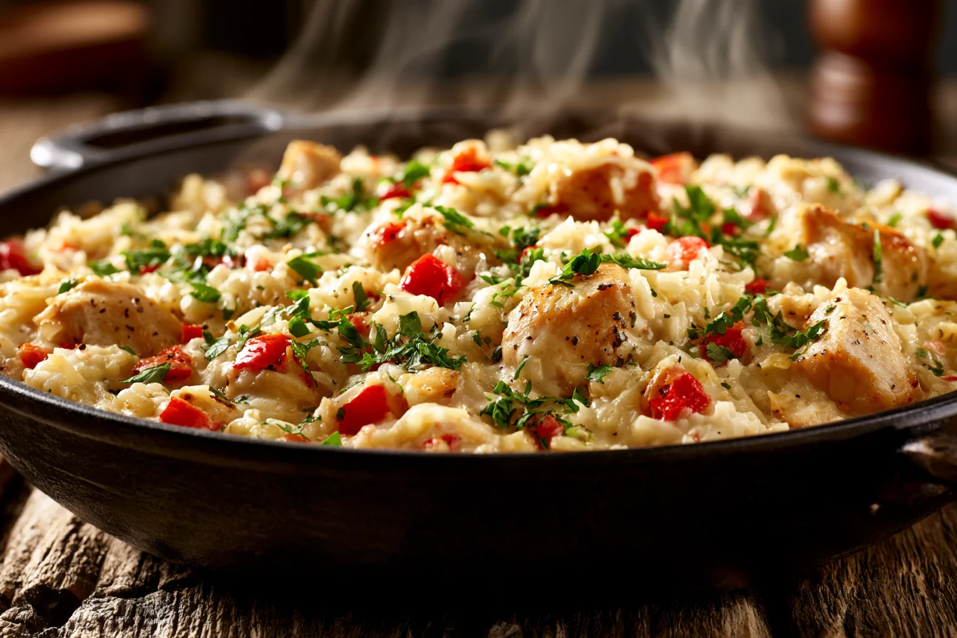 Cheap Family Dinner: One-Pot Creamy Chicken & Rice Recipe
