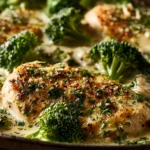 One-Pan Creamy Garlic Parmesan Chicken & Broccoli: Easy Weeknight Dinner