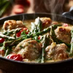 One-Pan Creamy Garlic Chicken and Asparagus: An Easy Weeknight Dinner