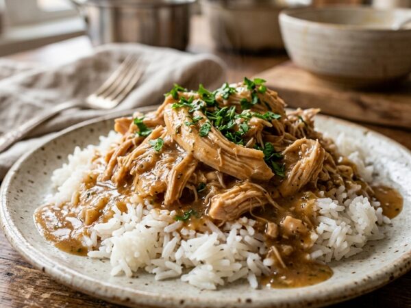 Easy Crockpot Chicken and Gravy