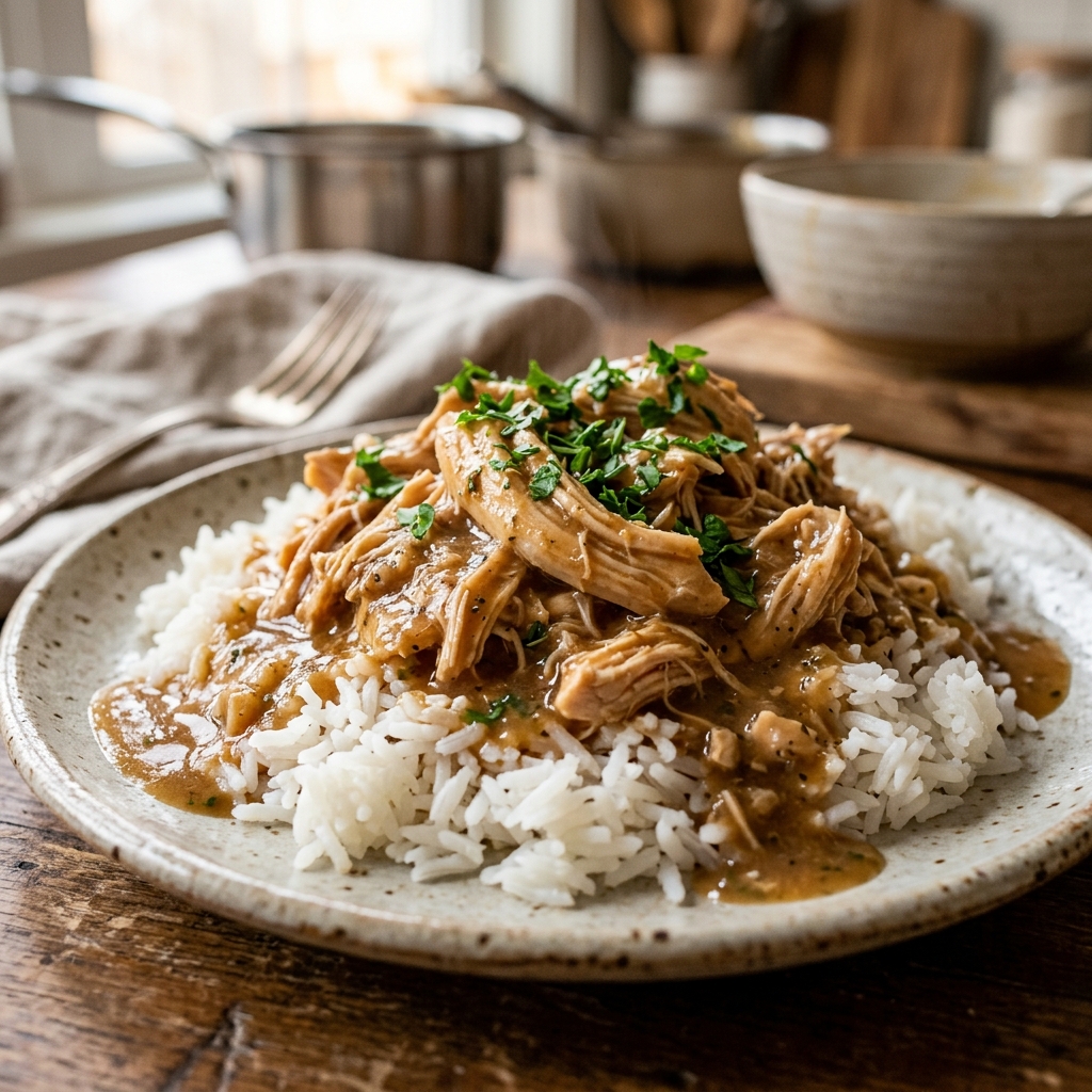 Easy Crockpot Chicken and Gravy