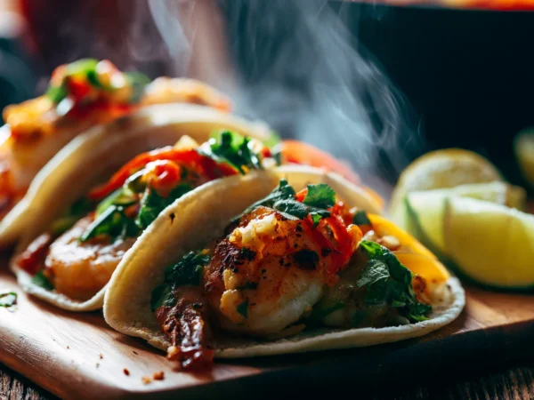 garlic butter shrimp tacos