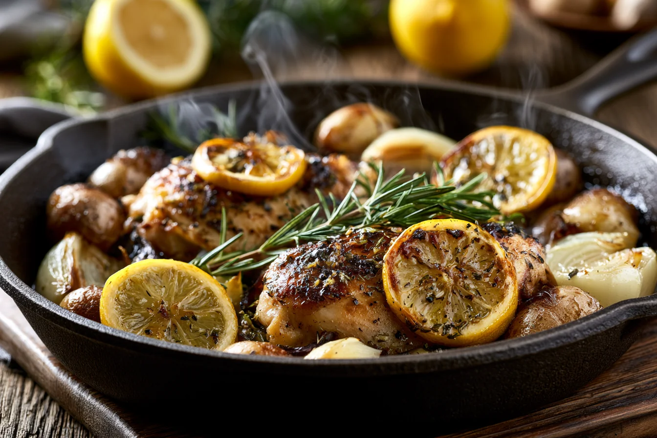 Healthy One-Pan Lemon Herb Chicken – A Quick Dinner Recipe