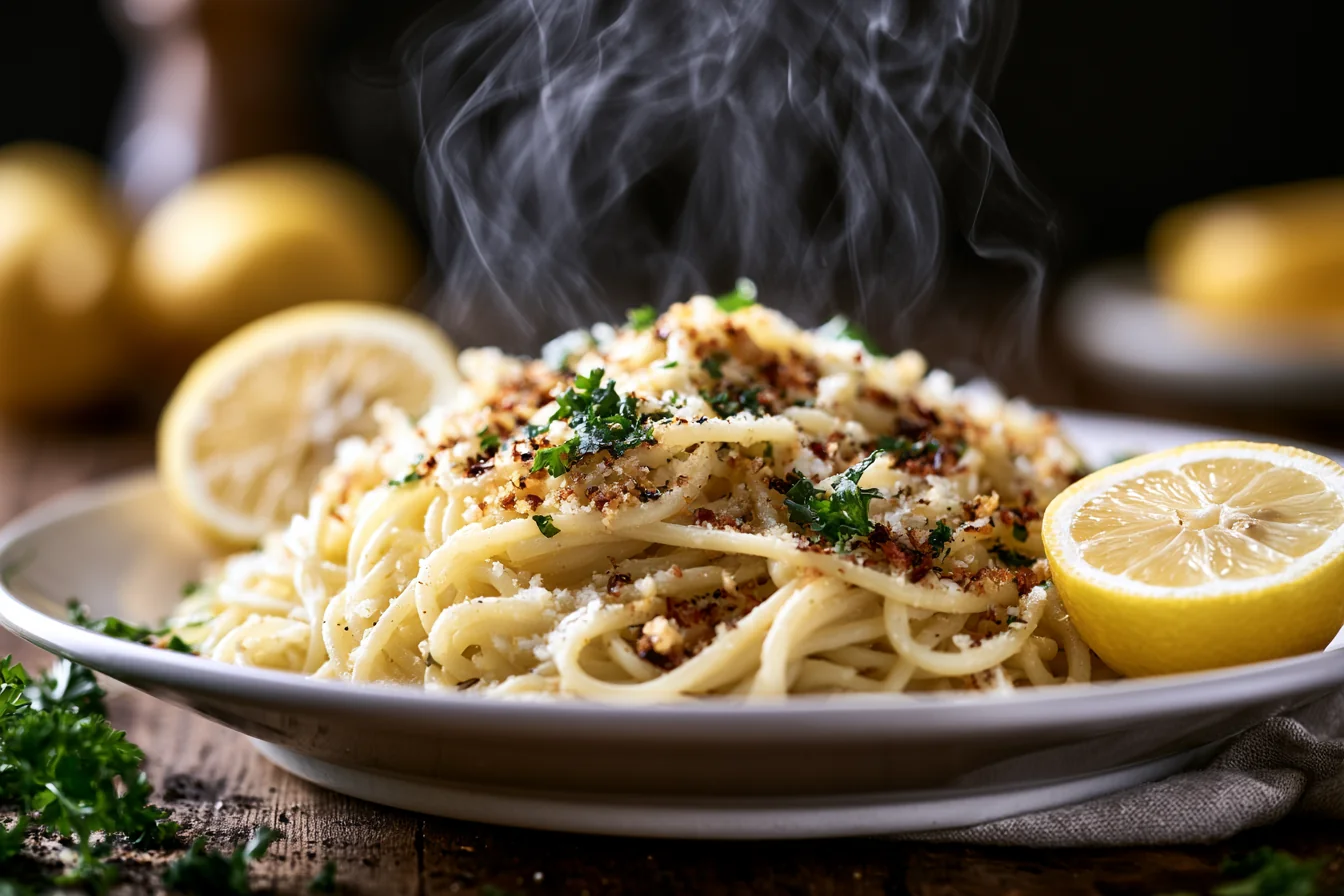 Crispy Lemon Parmesan Pasta: A Quick Dinner Recipe