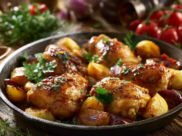 one-pan honey garlic chicken
