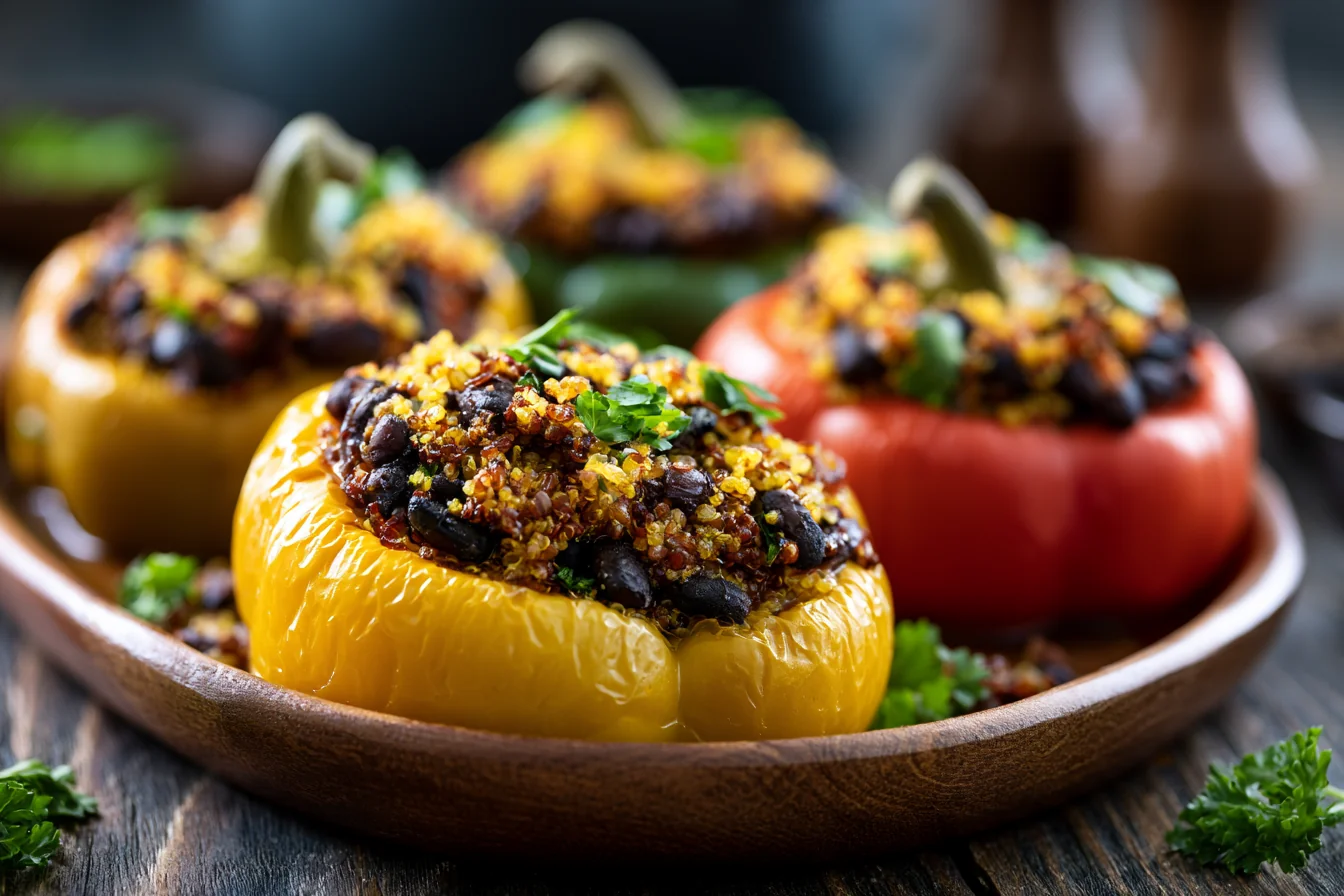 Foolproof 20-Minute Quinoa and Black Bean Stuffed Peppers for an Easy Weeknight Dinner