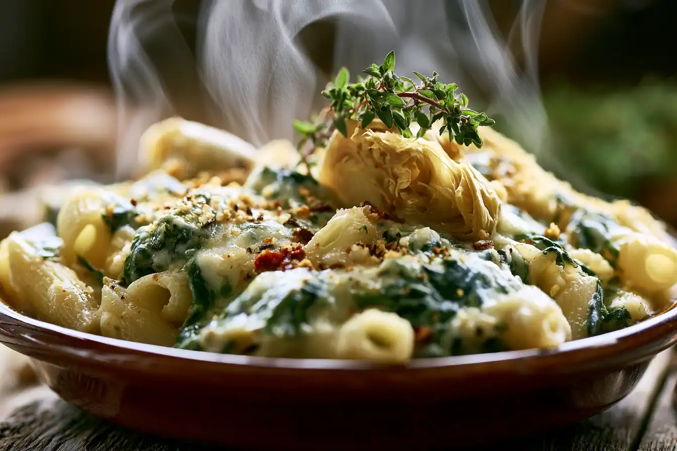 Make-Ahead Creamy Spinach and Artichoke Pasta Bake: Easy Dinner Recipe