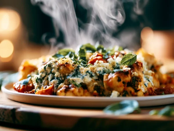spinach ricotta pasta bake