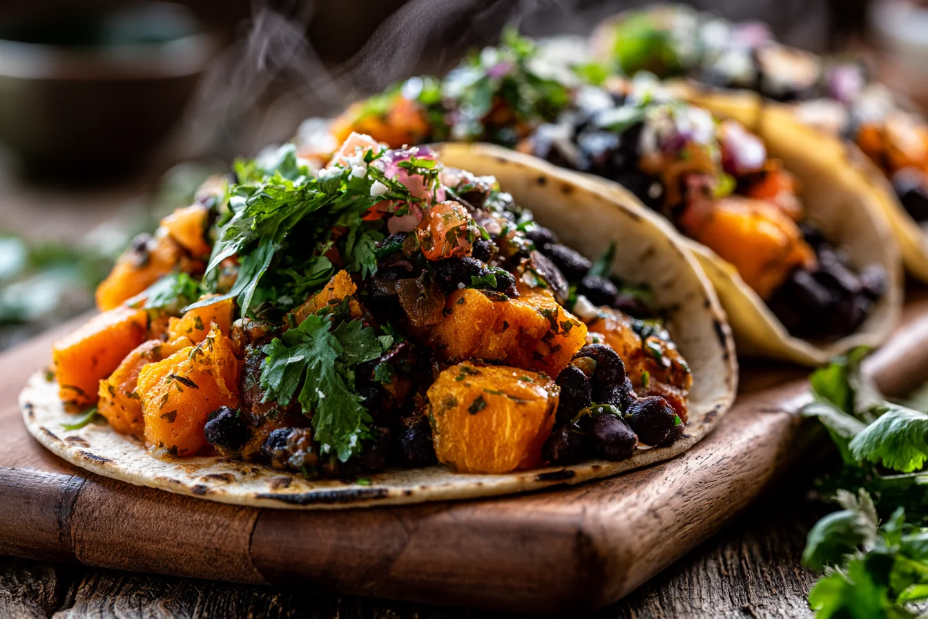 Healthy 20-Minute Sweet Potato & Black Bean Tacos for Dinner