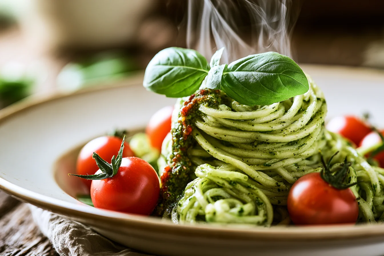 Refreshing Zucchini Noodles with Pesto – An Easy Summer Dinner