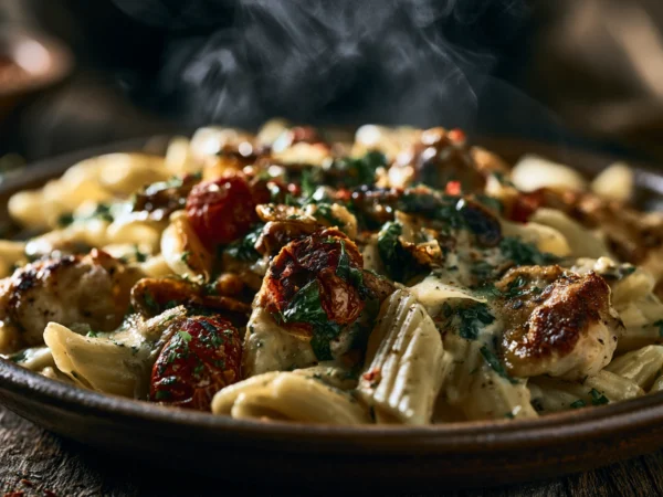 creamy garlic chicken pasta