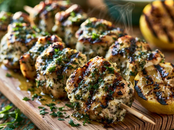 grilled lemon chicken skewers
