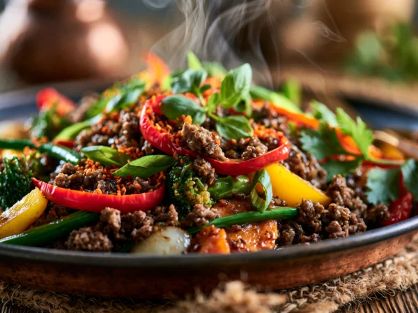 ground beef vegetable stir-fry