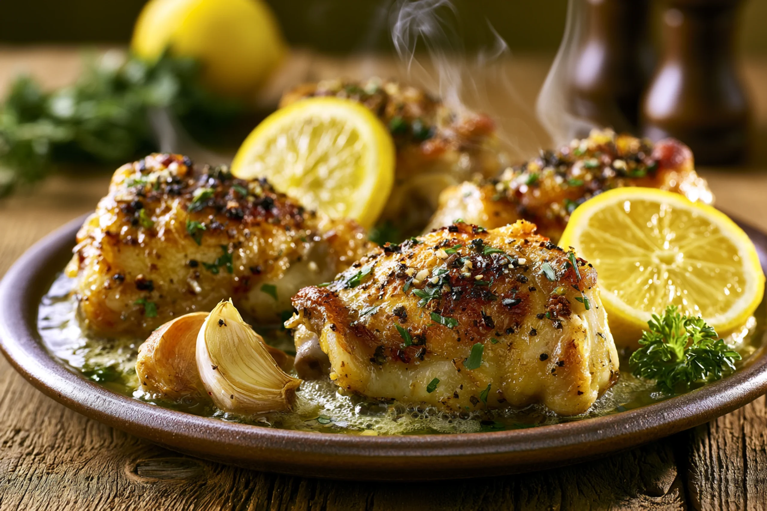 Zesty Lemon Garlic Chicken Thighs Perfect for Summer Nights – Easy Weeknight Dinner
