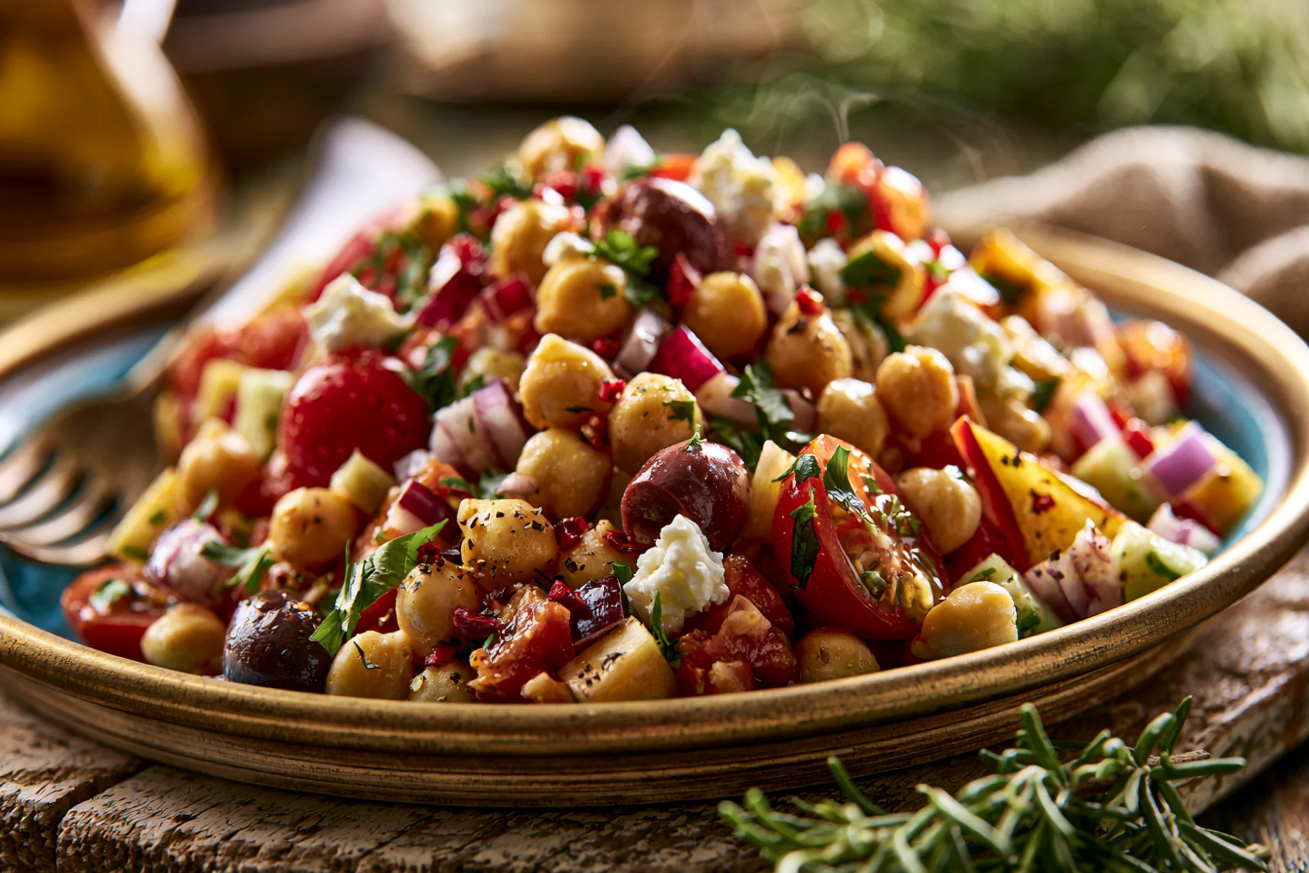 Lazy 20-Minute Mediterranean Chickpea Salad for Busy Nights
