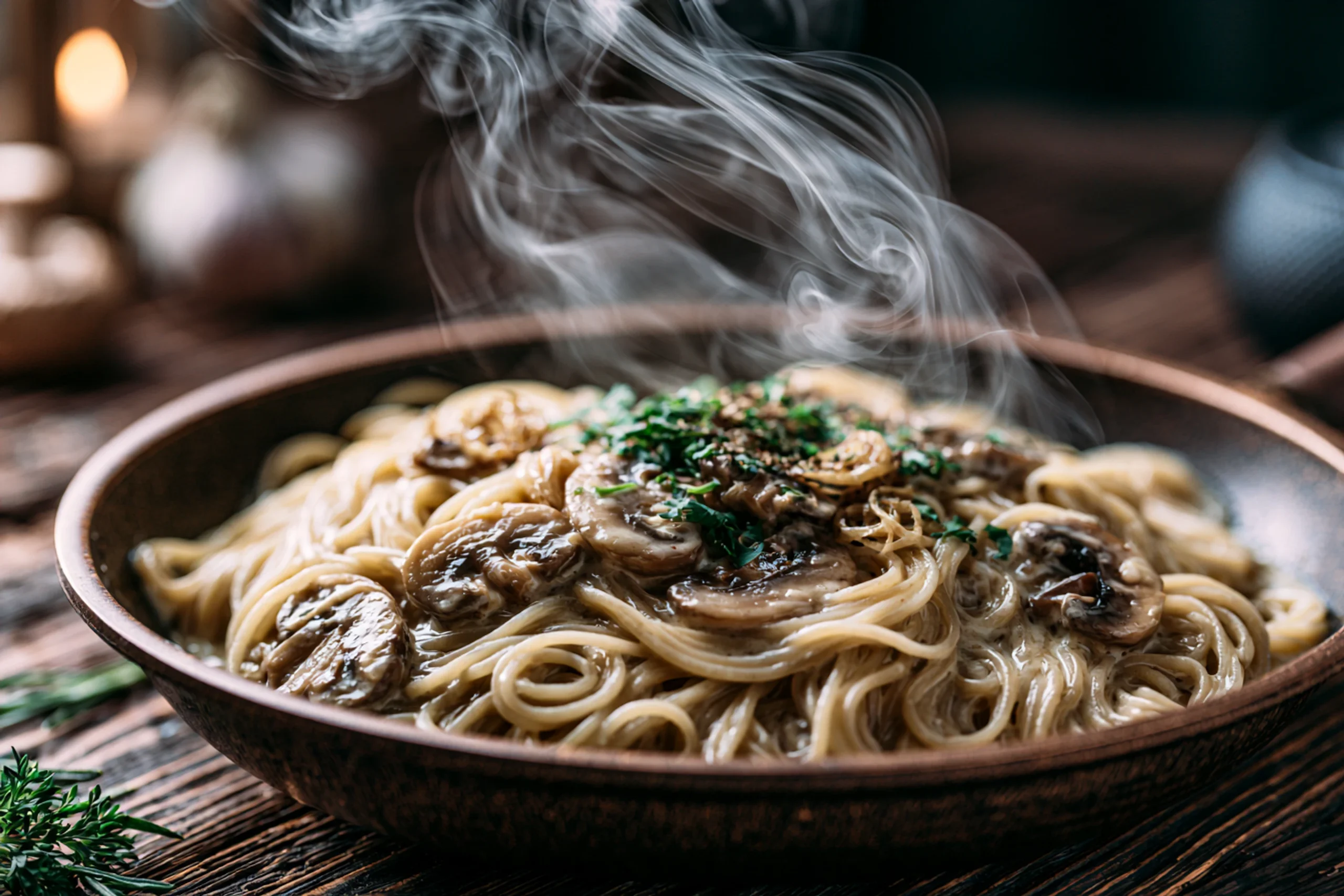 One-Pan Creamy Garlic Mushroom Pasta: 25-Minute Dinner