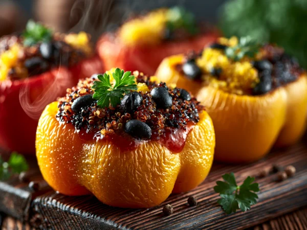 Healthy 30-Minute Quinoa Black Bean Stuffed Peppers