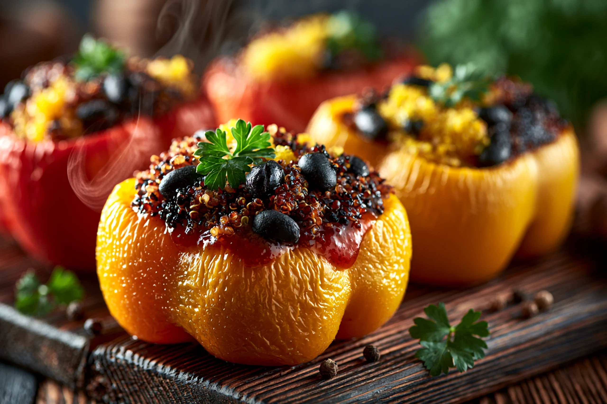 Healthy 30-Minute Quinoa Black Bean Stuffed Peppers