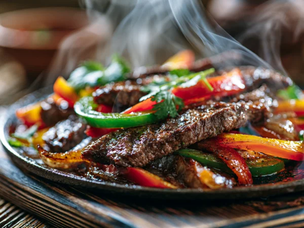 sizzling beef fajitas