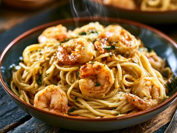 lemon garlic shrimp pasta